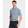 SAMERM Golf Shirts for Men Super Stretch Jacquard Dry Fit Golf Polo Moisture Wicking Short Sleeve Polo Shirts for Men(Grey)