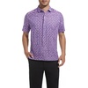 SAMERM Golf Shirts for Men Super Stretch Jacquard Dry Fit Golf Polo Moisture Wicking Short Sleeve Polo Shirts for Men(Lila)