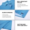 SAMERM Golf Shirts for Men Super Stretch Jacquard Dry Fit Golf Polo Moisture Wicking Short Sleeve Polo Shirts for Men(Navy-a)