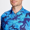 SAMERM Golf Shirts for Men Super Stretch Jacquard Dry Fit Golf Polo Moisture Wicking Short Sleeve Polo Shirts for Men(Navy-b)