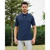 SAMERM Golf Shirts for Men Super Stretch Jacquard Dry Fit Golf Polo Moisture Wicking Short Sleeve Polo Shirts for Men(Navy-c)