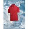 SAMERM Golf Shirts for Men Super Stretch Jacquard Dry Fit Golf Polo Moisture Wicking Short Sleeve Polo Shirts for Men(Red-a)