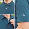 SAMERM Golf Shirts for Men Super Stretch Jacquard Dry Fit Golf Polo Moisture Wicking Short Sleeve Polo Shirts for Men(Teal)