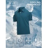 SAMERM Golf Shirts for Men Super Stretch Jacquard Dry Fit Golf Polo Moisture Wicking Short Sleeve Polo Shirts for Men(Teal)