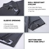 SAMERM Golf Shirts for Men Super Stretch Jacquard Dry Fit Golf Polo Moisture Wicking Short Sleeve Polo Shirts for Men(Wave-black)