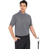 SAMERM Golf Shirts for Men Super Stretch Jacquard Dry Fit Golf Polo Moisture Wicking Short Sleeve Polo Shirts for Men(Wave-black)