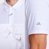SAMERM Golf Shirts for Men Super Stretch Jacquard Dry Fit Golf Polo Moisture Wicking Short Sleeve Polo Shirts for Men(White-a)