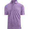 SAMERM Golf Shirts for Men Super Stretch Jacquard Dry Fit Golf Polo Moisture Wicking Short Sleeve Polo Shirts for Men(Lila)