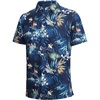 SAMERM Golf Shirts for Men Super Stretch Jacquard Dry Fit Golf Polo Moisture Wicking Short Sleeve Polo Shirts for Men(Navy-d)