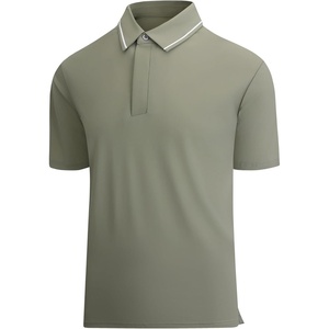 SAMERM Golf Shirts for Men Super Stretch Jacquard Dry Fit Golf Polo Moisture Wicking Short Sleeve Polo Shirts for Men(Grey-a)