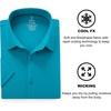 SAMERM Mens Dress Shirt Stretch Wrinkle Free Casual Button Down Shirts | 4-Way Stretch & Moisture Wicking Performance Shirt for Business, Wedding, Work, Church, Easy Care Lightweight & Breathable(A4-turquoise)