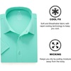 SAMERM Mens Dress Shirt Stretch Wrinkle Free Casual Button Down Shirts | 4-Way Stretch & Moisture Wicking Performance Shirt for Business, Wedding, Work, Church, Easy Care Lightweight & Breathable(A13-lightgreen)