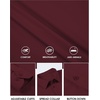 SAMERM Mens Dress Shirt Stretch Wrinkle Free Casual Button Down Shirts | 4-Way Stretch & Moisture Wicking Performance Shirt for Business, Wedding, Work, Church, Easy Care Lightweight & Breathable(B6-wine)