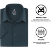 SAMERM Mens Dress Shirt Stretch Wrinkle Free Casual Button Down Shirts | 4-Way Stretch & Moisture Wicking Performance Shirt for Business, Wedding, Work, Church, Easy Care Lightweight & Breathable(A6-navy)