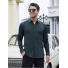 SAMERM Mens Dress Shirt Stretch Wrinkle Free Casual Button Down Shirts | 4-Way Stretch & Moisture Wicking Performance Shirt for Business, Wedding, Work, Church, Easy Care Lightweight & Breathable(B4-navy)