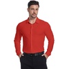 SAMERM Mens Dress Shirt Stretch Wrinkle Free Casual Button Down Shirts | 4-Way Stretch & Moisture Wicking Performance Shirt for Business, Wedding, Work, Church, Easy Care Lightweight & Breathable(C2-red)
