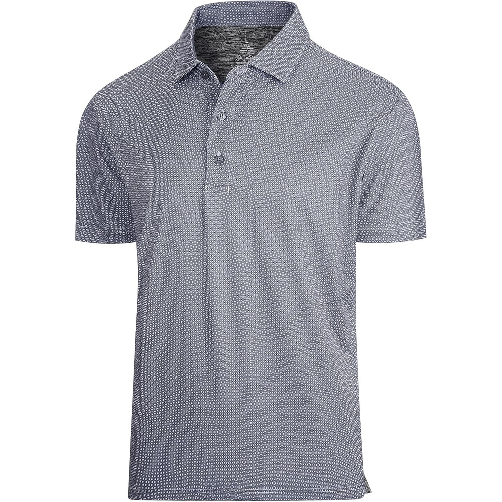 image:imageSAMERM Mens Golf Shirts Dry Fit Performance Sport Polo Shirts for Men Moisture Wicking Casual Print Golf Shirt Short Sleeve Stiff Collar 4Way Stretch Lightweight Comfort for SportWorkStay CoolBlack Dots Golf Shirt