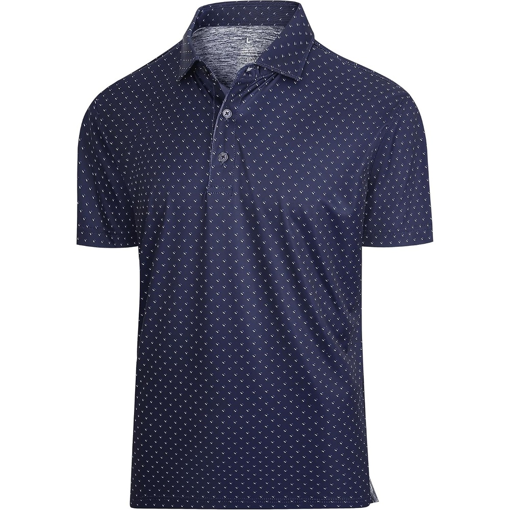 image:imageSAMERM Mens Golf Shirts Dry Fit Performance Sport Polo Shirts for Men Moisture Wicking Casual Print Golf Shirt Short Sleeve Stiff Collar 4Way Stretch Lightweight Comfort for SportWorkStay CoolNavy Sail Golf Shirt