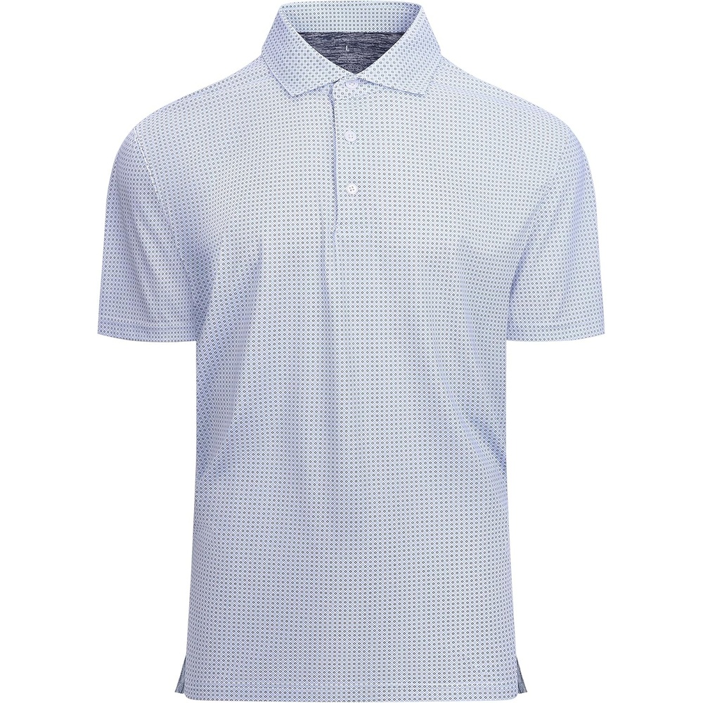 image:imageSAMERM Mens Golf Shirts Dry Fit Performance Sport Polo Shirts for Men Moisture Wicking Casual Print Golf Shirt Short Sleeve Stiff Collar 4Way Stretch Lightweight Comfort for SportWorkStay CoolBlack Blue Square Golf Shirt