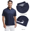 SAMERM Mens Golf Shirts Dry Fit Performance Sport Polo Shirts for Men | Moisture Wicking Casual Print Golf Shirt Short Sleeve Stiff Collar 4-Way Stretch Lightweight Comfort for Sport,Work,Stay Cool(Navy Sail Golf Shirt)
