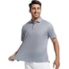 SAMERM Mens Golf Shirts Dry Fit Performance Sport Polo Shirts for Men | Moisture Wicking Casual Print Golf Shirt Short Sleeve Stiff Collar 4-Way Stretch Lightweight Comfort for Sport,Work,Stay Cool(Black Dots Golf Shirt)