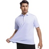 SAMERM Mens Golf Shirts Dry Fit Performance Sport Polo Shirts for Men | Moisture Wicking Casual Print Golf Shirt Short Sleeve Stiff Collar 4-Way Stretch Lightweight Comfort for Sport,Work,Stay Cool(White Circle Golf Shirt)