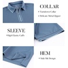 SAMERM Mens Golf Shirts Dry Fit Performance Sport Polo Shirts for Men | Moisture Wicking Casual Print Golf Shirt Short Sleeve Stiff Collar 4-Way Stretch Lightweight Comfort for Sport,Work,Stay Cool(Navy Polo Shirt)