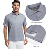 SAMERM Mens Golf Shirts Dry Fit Performance Sport Polo Shirts for Men | Moisture Wicking Casual Print Golf Shirt Short Sleeve Stiff Collar 4-Way Stretch Lightweight Comfort for Sport,Work,Stay Cool(Black Dots Golf Shirt)