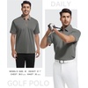 SAMERM Mens Golf Shirts Dry Fit Performance Sport Polo Shirts for Men | Moisture Wicking Casual Print Golf Shirt Short Sleeve Stiff Collar 4-Way Stretch Lightweight Comfort for Sport,Work,Stay Cool(Green Polo Shirt)