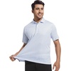 SAMERM Mens Golf Shirts Dry Fit Performance Sport Polo Shirts for Men | Moisture Wicking Casual Print Golf Shirt Short Sleeve Stiff Collar 4-Way Stretch Lightweight Comfort for Sport,Work,Stay Cool(White U Golf Shirt)