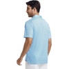 SAMERM Mens Golf Shirts Dry Fit Performance Sport Polo Shirts for Men | Moisture Wicking Casual Print Golf Shirt Short Sleeve Stiff Collar 4-Way Stretch Lightweight Comfort for Sport,Work,Stay Cool(Blue Flower Golf Shirt)