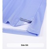 SAMERM Mens Golf Shirts Dry Fit Performance Sport Polo Shirts for Men | Moisture Wicking Casual Print Golf Shirt Short Sleeve Stiff Collar 4-Way Stretch Lightweight Comfort for Sport,Work,Stay Cool(Blue White Square Golf Shirt)