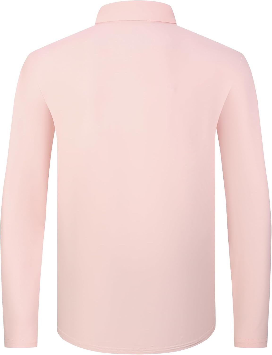 image:imageSAMERM Mens Long Sleeve Polo Shirts Moisture Wicking Golf Shirts Soft 4Way Stretch Performance Collared Shirt UPF 50Dry Fitamp Lightweight Ideal for GolfOffice WorkCasual WearMens Polo Pink