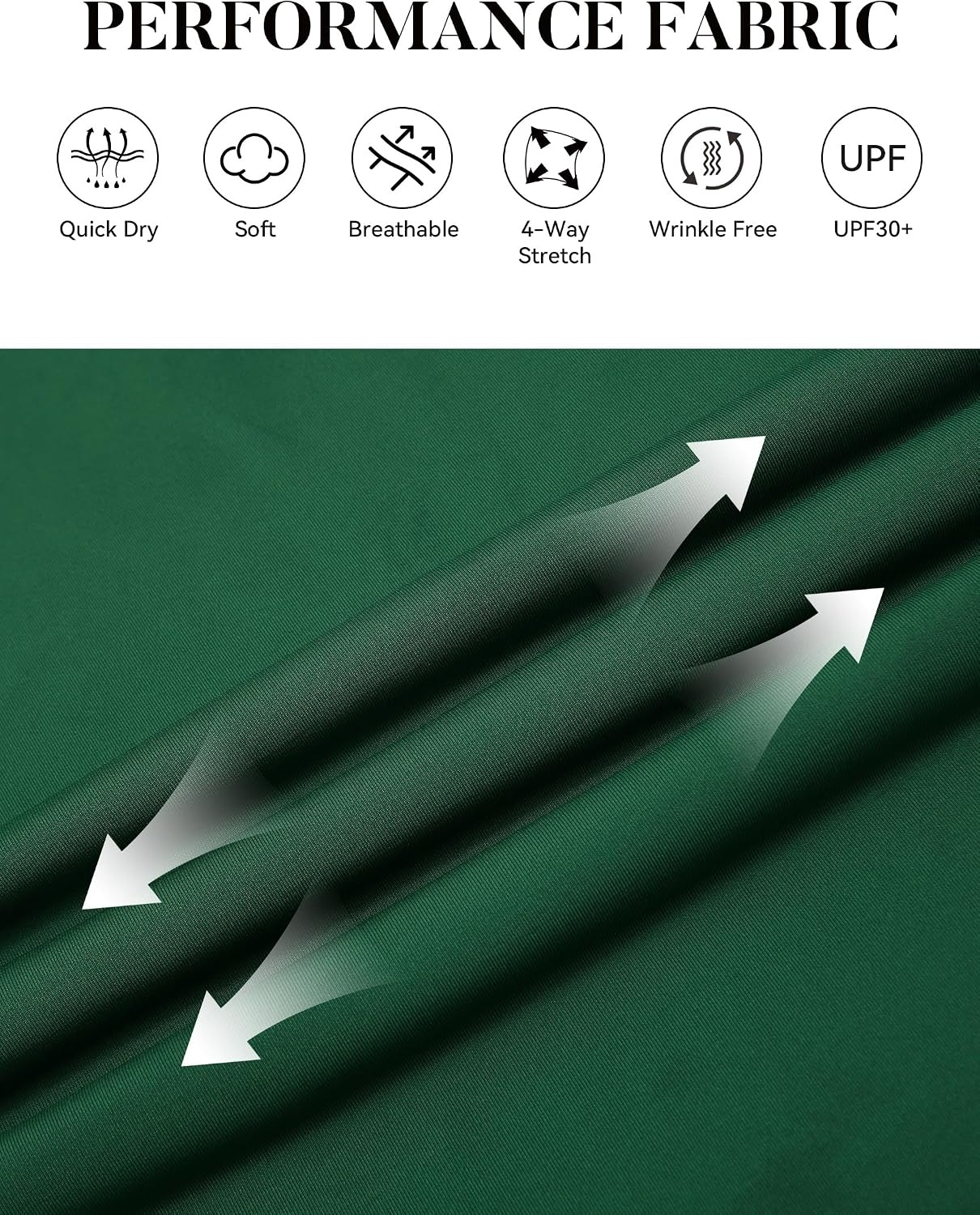 image:imageSAMERM Mens Long Sleeve Polo Shirts Moisture Wicking Golf Shirts Soft 4Way Stretch Performance Collared Shirt UPF 50Dry Fitamp Lightweight Ideal for GolfOffice WorkCasual WearMens Polo Green