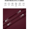 SAMERM Men’s Long Sleeve Polo Shirts Moisture Wicking Golf Shirts Soft | 4-Way Stretch Performance Collared Shirt, UPF 50+,Dry Fit& Lightweight, Ideal for Golf,Office Work,Casual Wear,(Mens Polo Wine Red)