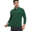 SAMERM Men’s Long Sleeve Polo Shirts Moisture Wicking Golf Shirts Soft | 4-Way Stretch Performance Collared Shirt, UPF 50+,Dry Fit& Lightweight, Ideal for Golf,Office Work,Casual Wear,(Mens Polo Green)