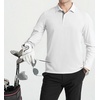SAMERM Men’s Long Sleeve Polo Shirts Moisture Wicking Golf Shirts Soft | 4-Way Stretch Performance Collared Shirt, UPF 50+,Dry Fit& Lightweight, Ideal for Golf,Office Work,Casual Wear,(Mens Polo White)