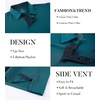 SAMERM Men’s Long Sleeve Polo Shirts Moisture Wicking Golf Shirts Soft | 4-Way Stretch Performance Collared Shirt, UPF 50+,Dry Fit& Lightweight, Ideal for Golf,Office Work,Casual Wear,(Mens Polo Teal)