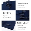 SAMERM Men’s Long Sleeve Polo Shirts Moisture Wicking Golf Shirts Soft(Mens Polo Navy)