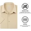 SAMERM Mens Dress Shirt Stretch Wrinkle Free Casual Button Down Shirts(A10-khaki)