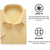 SAMERM Mens Dress Shirt Stretch Wrinkle Free Casual Button Down Shirts(A12-yellow)
