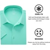 SAMERM Mens Dress Shirt Stretch Wrinkle Free Casual Button Down Shirts(A13-lightgreen)