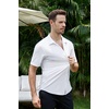 SAMERM Mens Dress Shirt Stretch Wrinkle Free Casual Button Down Shirts(A1-white)