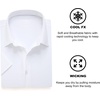 SAMERM Mens Dress Shirt Stretch Wrinkle Free Casual Button Down Shirts(A1-white)