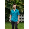 SAMERM Mens Dress Shirt Stretch Wrinkle Free Casual Button Down Shirts(A4-turquoise)