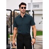 SAMERM Mens Dress Shirt Stretch Wrinkle Free Casual Button Down Shirts(A6-navy)