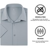 SAMERM Mens Dress Shirt Stretch Wrinkle Free Casual Button Down Shirts(A8-grey)