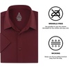 SAMERM Mens Dress Shirt Stretch Wrinkle Free Casual Button Down Shirts(A9-wine)