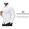SAMERM Mens Dress Shirt Stretch Wrinkle Free Casual Button Down Shirts(B1-white)