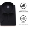 SAMERM Mens Dress Shirt Stretch Wrinkle Free Casual Button Down Shirts(B2-black)